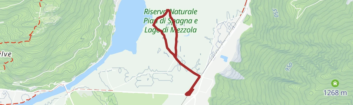 Route map: Pian di Spagna, a walk in a natural laboratory